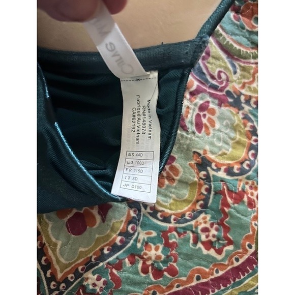 Curve Muse Womens Bra 44D Full Coverage Underwire‎ Lace Green - Picture 4 of 4